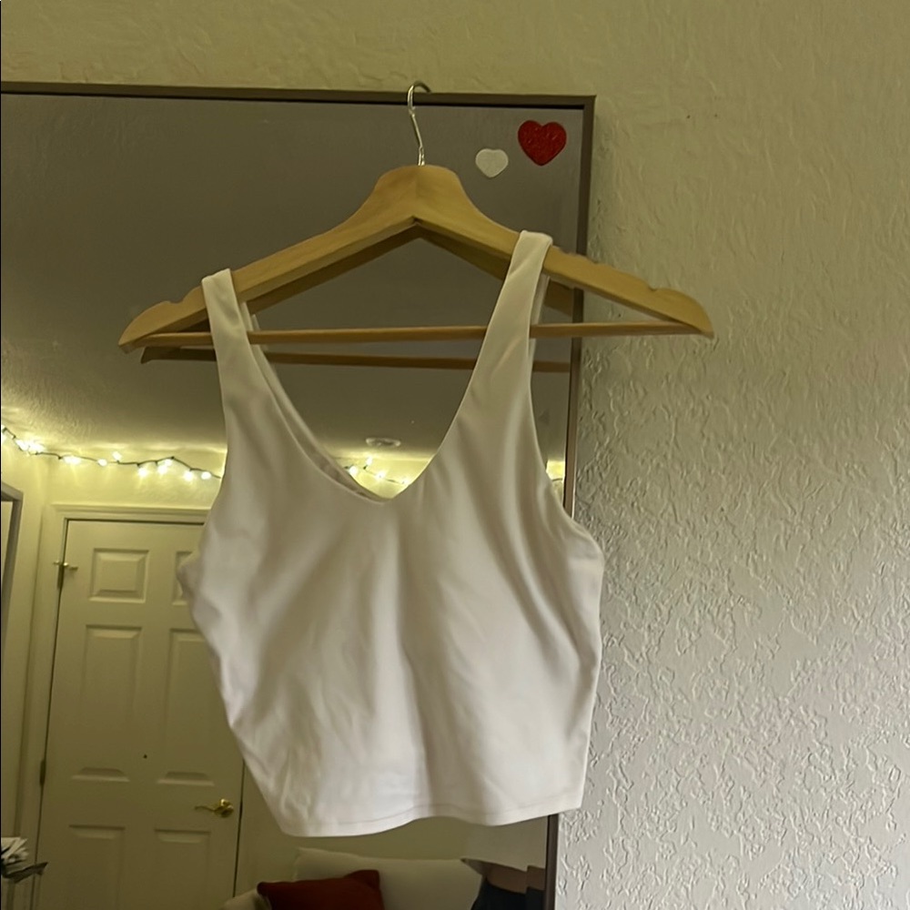 Athletic White Sleeveless Women's Top